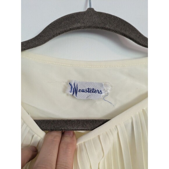 NEUSTETERS WHITE Mini DRESS Vintage EMPIRE WAIST XS - Picture 5 of 7